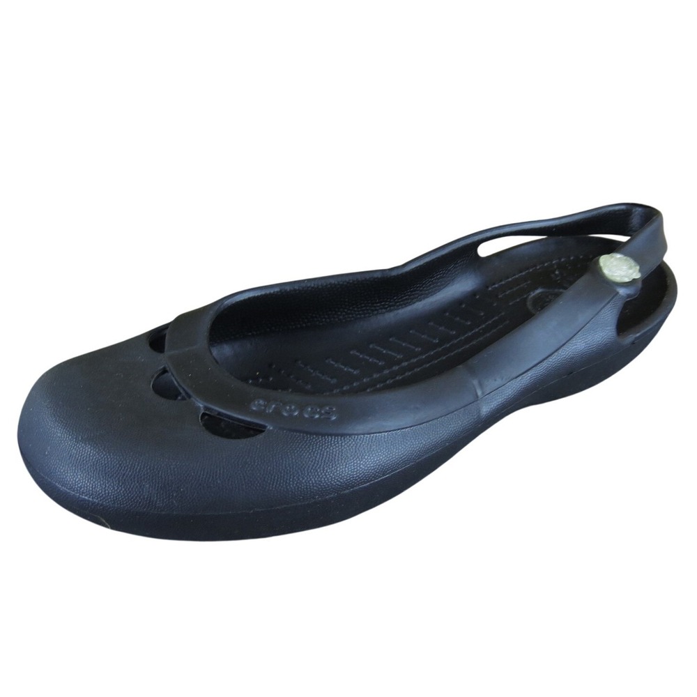 Crocs Women  Slingback Black Synthetic Sz 10‎ Medium Gently Used 2025